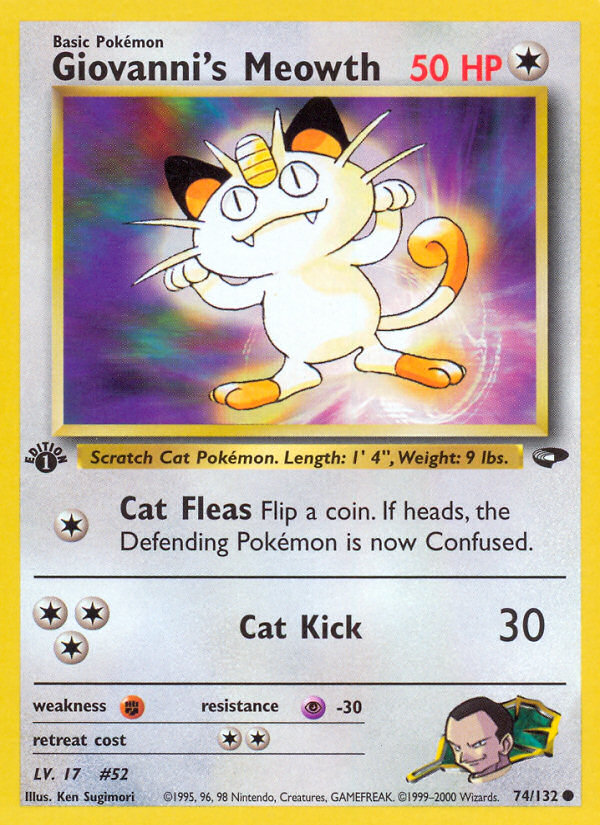 Giovanni's Meowth (74/132) [Gym Challenge 1st Edition] | Golgari Games