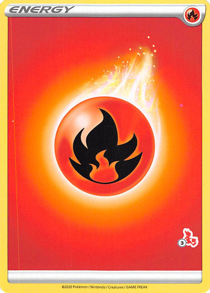 Fire Energy (Cinderace Stamp #3) [Battle Academy 2022] | Local Legends