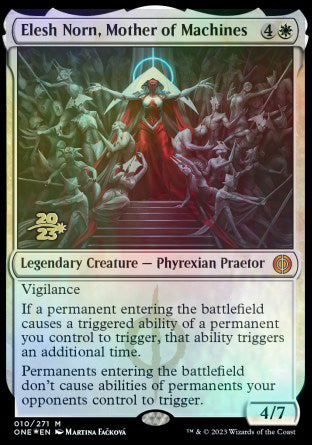 Elesh Norn, Mother of Machines [Phyrexia: All Will Be One Prerelease Promos] | Golgari Games