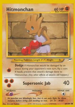 Hitmonchan (69/105) [Neo Destiny Unlimited] | Golgari Games