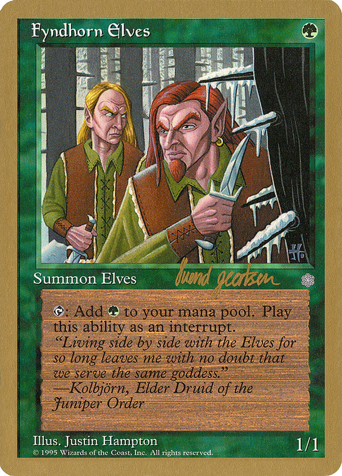 Fyndhorn Elves (Svend Geertsen) [World Championship Decks 1997] | Golgari Games