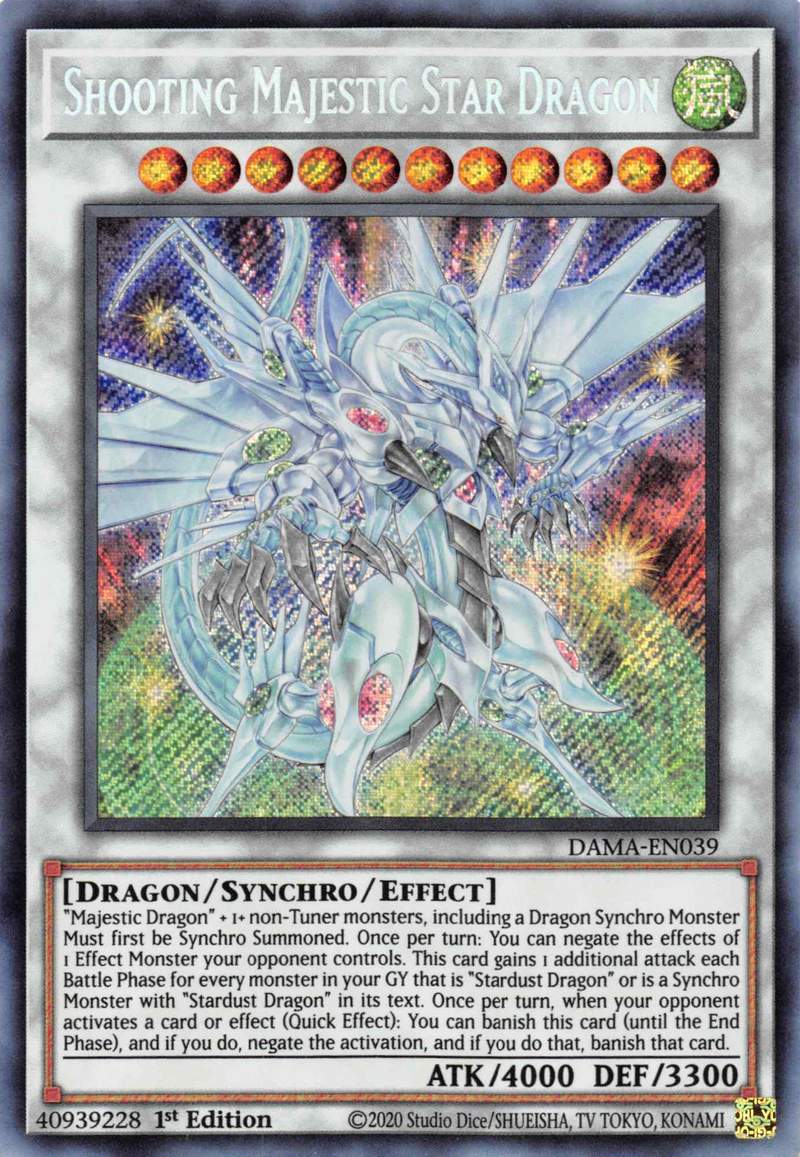 Shooting Majestic Star Dragon [DAMA-EN039] Starlight Rare | Golgari Games