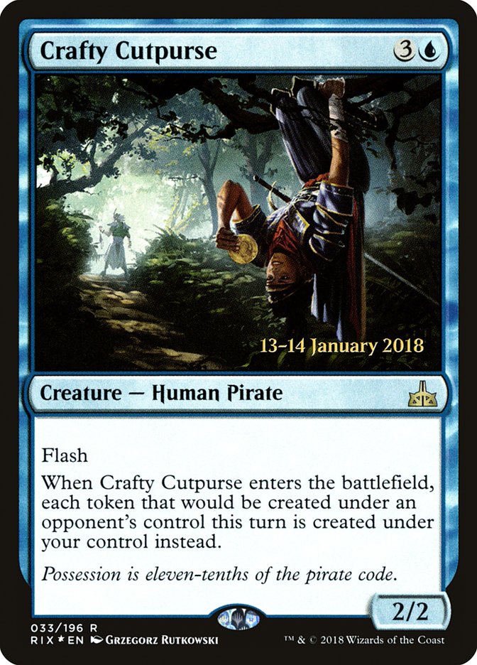 Crafty Cutpurse [Rivals of Ixalan Prerelease Promos] | Golgari Games