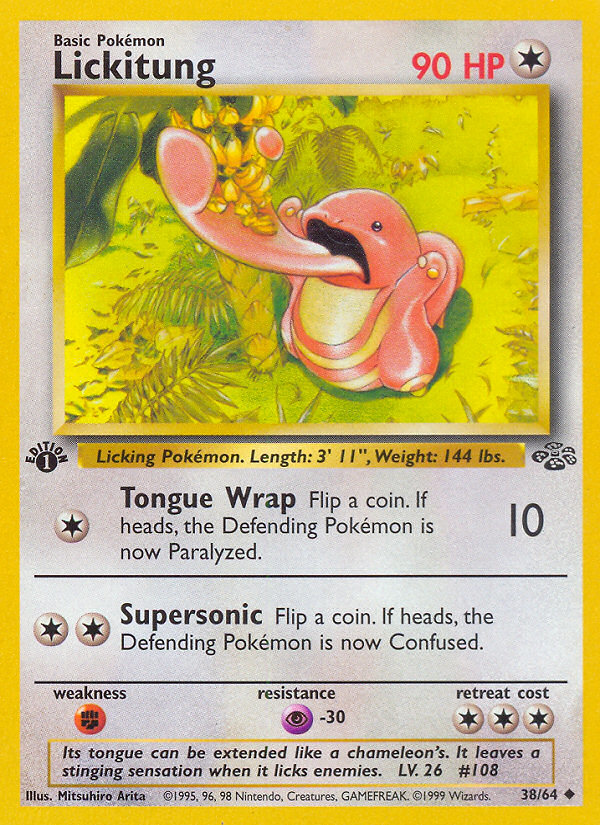 Lickitung (38/64) [Jungle 1st Edition] | Golgari Games