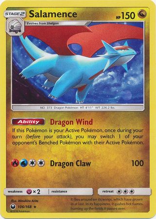 Salamence (106/168) (Cosmos Holo) [Sun & Moon: Celestial Storm] | Golgari Games