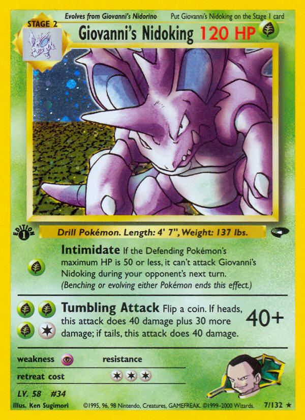 Giovanni's Nidoking (7/132) [Gym Challenge 1st Edition] | Golgari Games