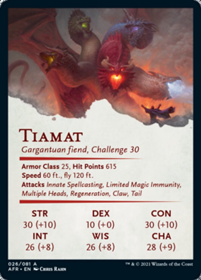 Tiamat Art Card [Dungeons & Dragons: Adventures in the Forgotten Realms Art Series] | Local Legends