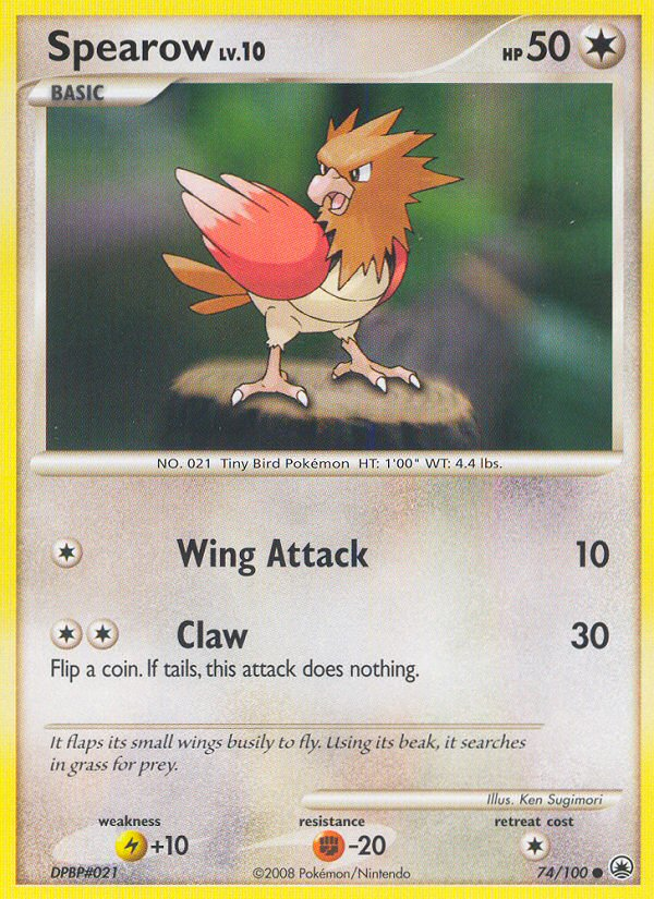 Spearow (74/100) [Diamond & Pearl: Majestic Dawn] | Golgari Games