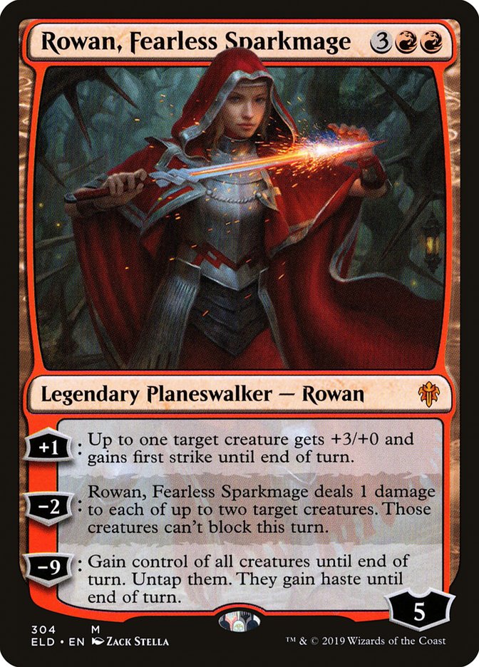 Rowan, Fearless Sparkmage [Throne of Eldraine] | Golgari Games