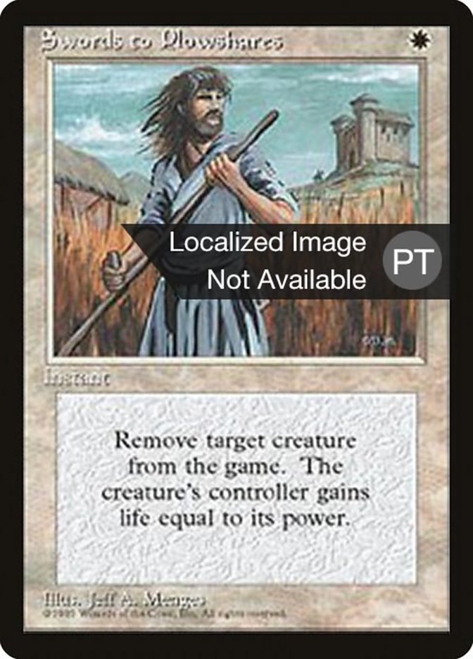 Swords to Plowshares [Fourth Edition (Foreign Black Border)] | Local Legends