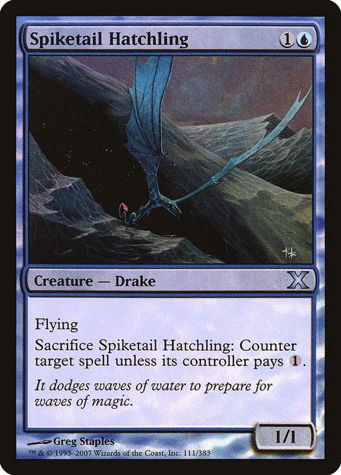 Spiketail Hatchling (Premium Foil) [Tenth Edition] | Local Legends