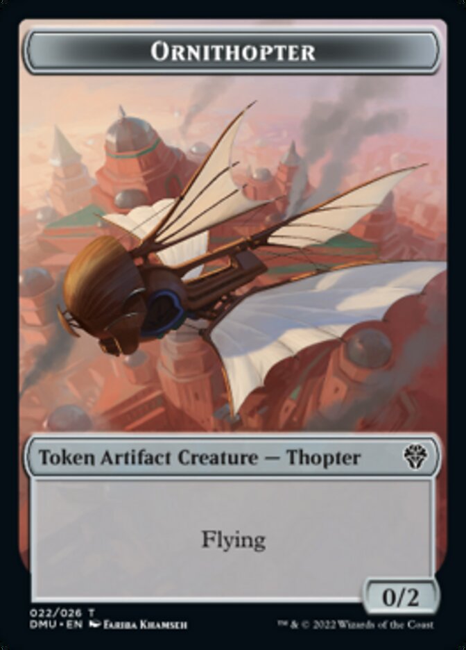 Phyrexian // Ornithopter Double-sided Token [Dominaria United Tokens] | Golgari Games