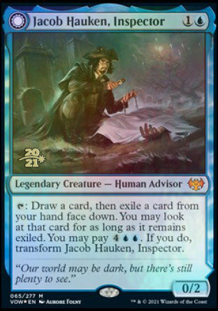 Jacob Hauken, Inspector // Hauken's Insight [Innistrad: Crimson Vow Prerelease Promos] | Golgari Games