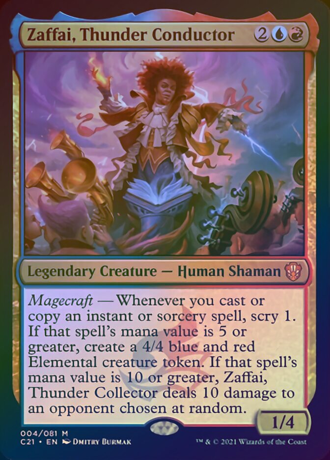 Zaffai, Thunder Conductor (Display Commander) [Commander 2021] | Golgari Games