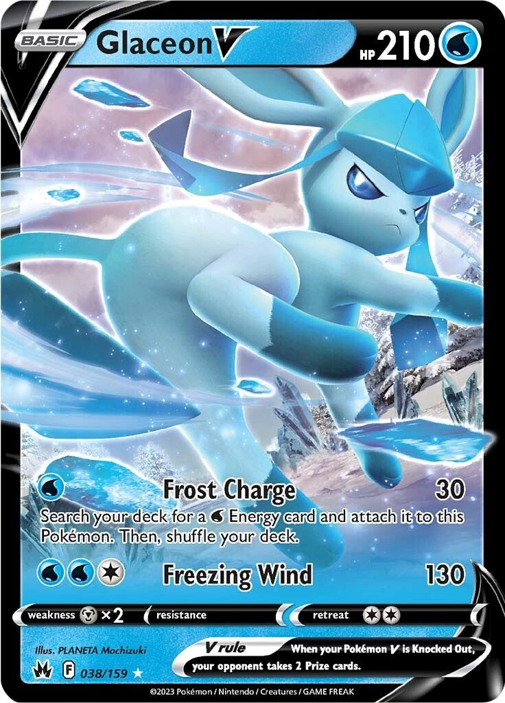 Glaceon V (038/159) [Sword & Shield: Crown Zenith] | Golgari Games