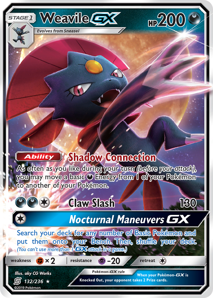 Weavile GX (132/236) [Sun & Moon: Unified Minds] | Golgari Games