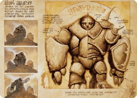 Precursor Golem Art Card [The Brothers' War Art Series] | Golgari Games