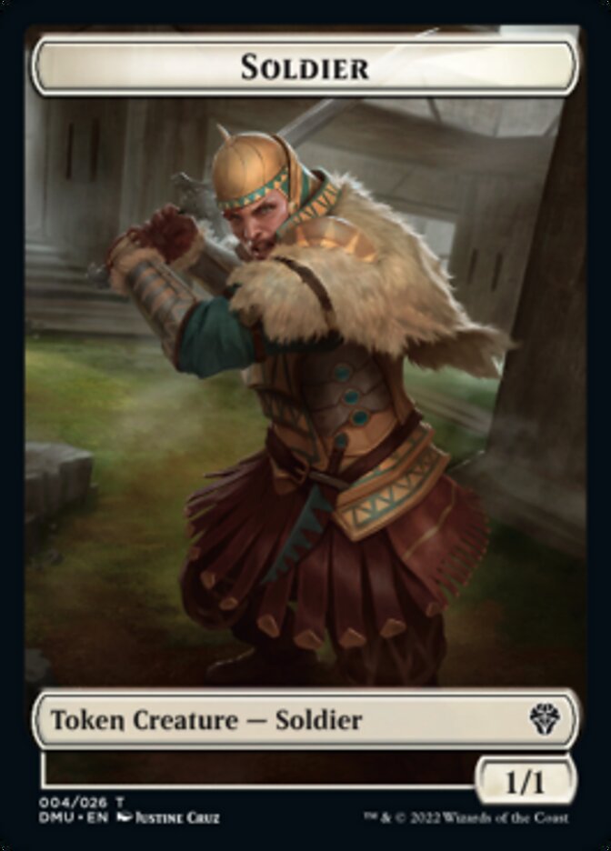 Soldier // Elemental Double-sided Token [Dominaria United Tokens] | Golgari Games