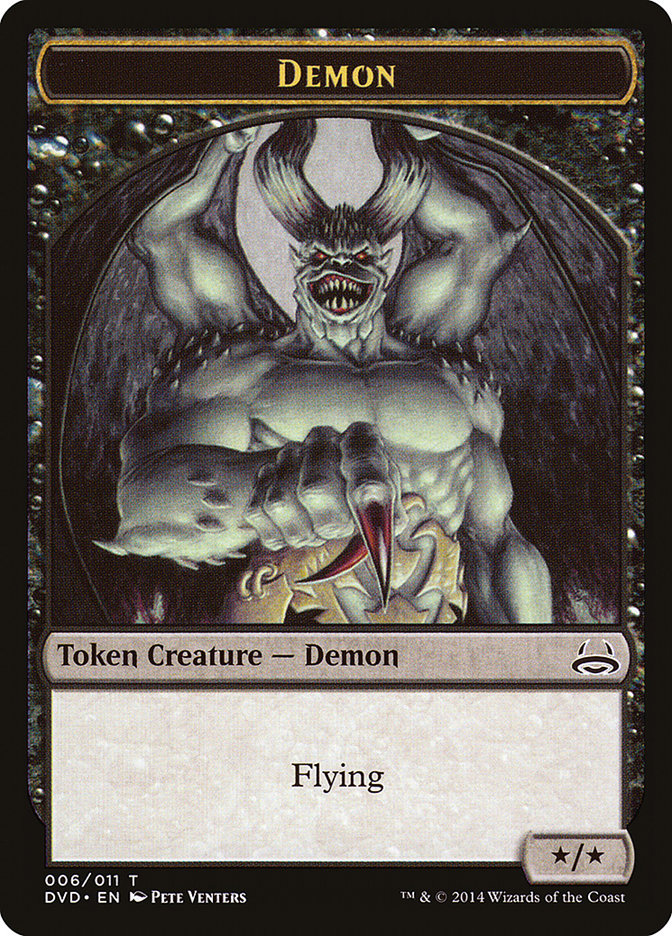 Demon Token (Divine vs. Demonic) [Duel Decks Anthology Tokens] | Golgari Games