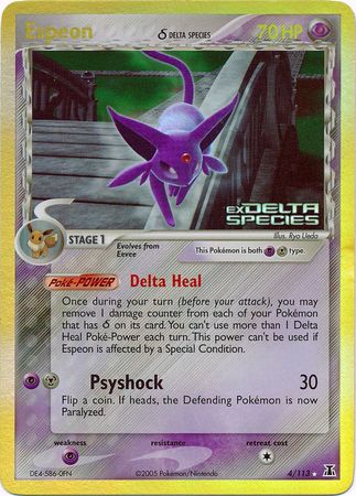 Espeon (4/113) (Delta Species) (Stamped) [EX: Delta Species] | Golgari Games