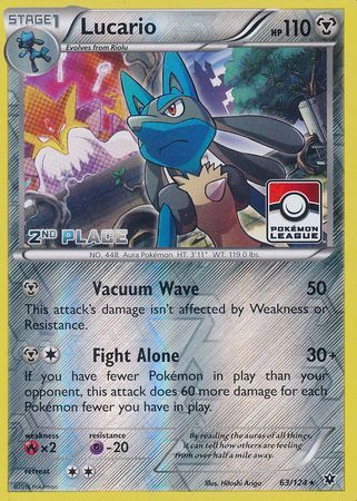 Lucario (63/124) (League Promo 2nd Place) [XY: Fates Collide] | Golgari Games