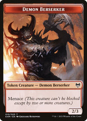 Treasure // Demon Berserker Double-sided Token [Kaldheim Tokens] | Golgari Games