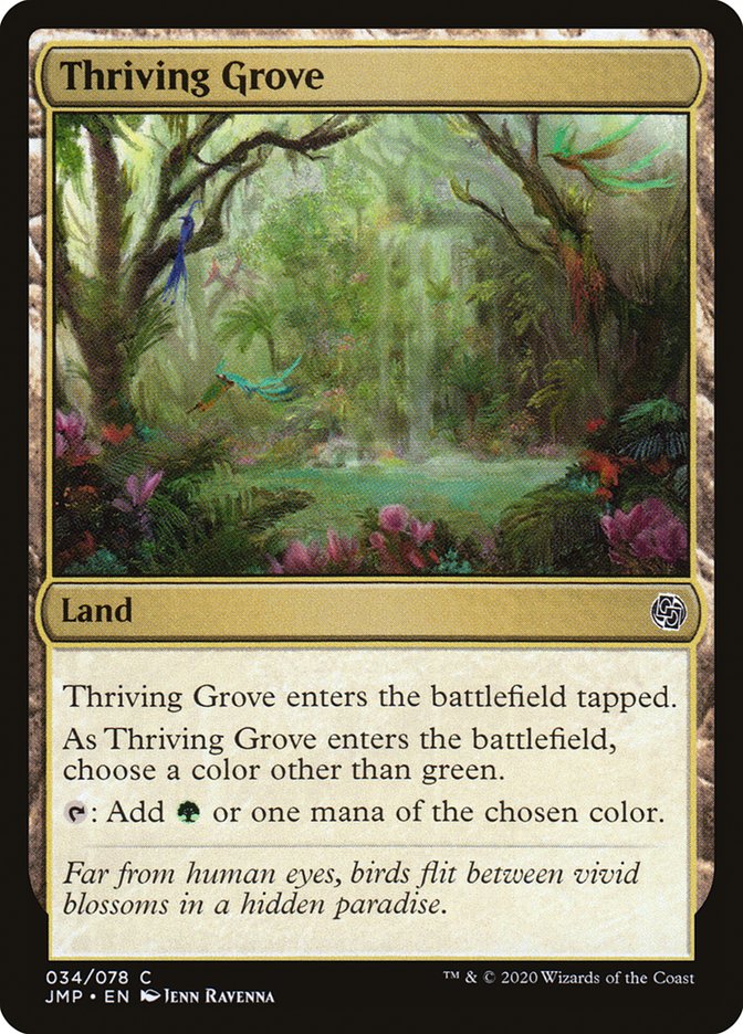 Thriving Grove [Jumpstart] | Golgari Games