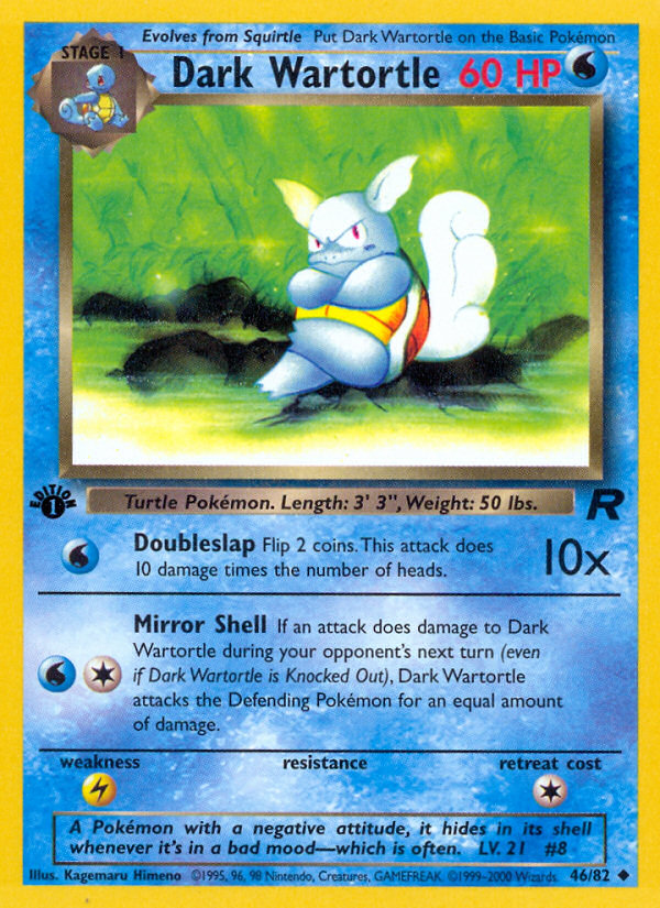 Dark Wartortle (46/82) [Team Rocket 1st Edition] | Golgari Games