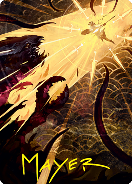 Defiant Strike Art Card (Gold-Stamped Signature) [Strixhaven: School of Mages Art Series] | Local Legends