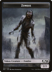 Cat (020) // Zombie Double-sided Token [Core Set 2021 Tokens] | Golgari Games