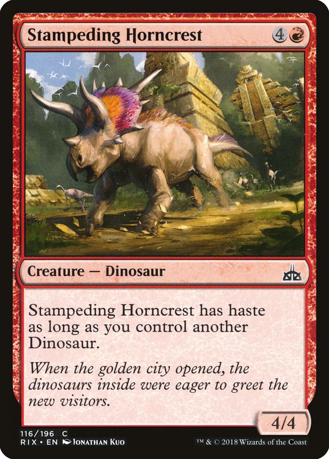 Stampeding Horncrest [Rivals of Ixalan] | Local Legends