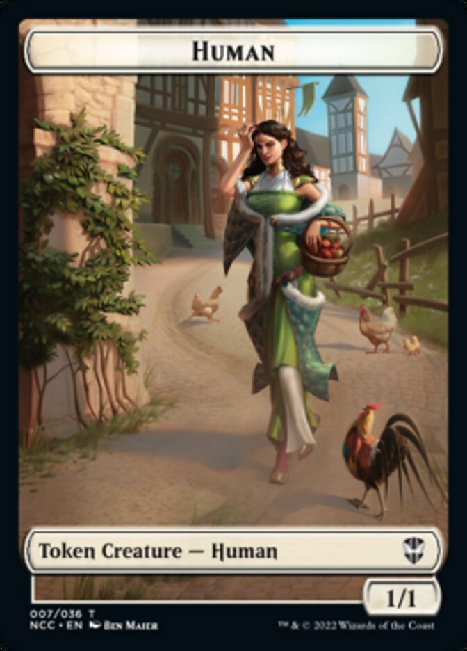 Eldrazi Spawn // Human Double-sided Token [Streets of New Capenna Commander Tokens] | Golgari Games