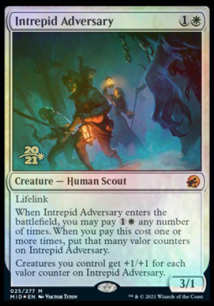 Intrepid Adversary [Innistrad: Midnight Hunt Prerelease Promos] | Golgari Games