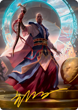 Teferi, Who Slows the Sunset Art Card (Gold-Stamped Signature) [Innistrad: Midnight Hunt Art Series] | Local Legends
