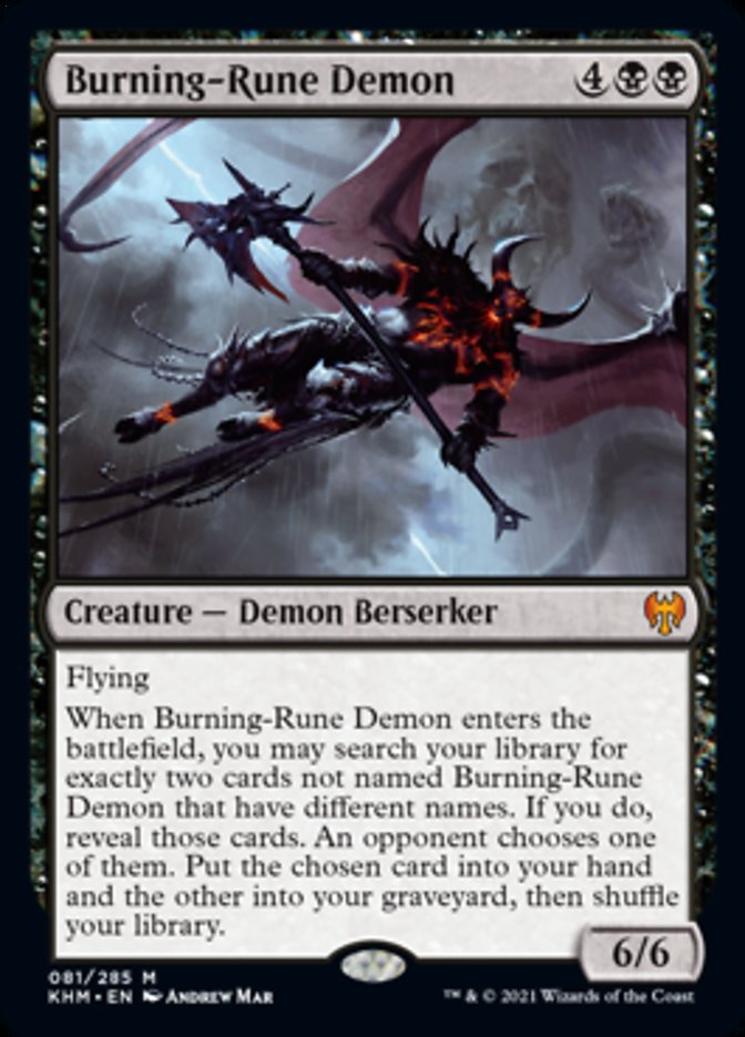 Burning-Rune Demon [Kaldheim] | Local Legends
