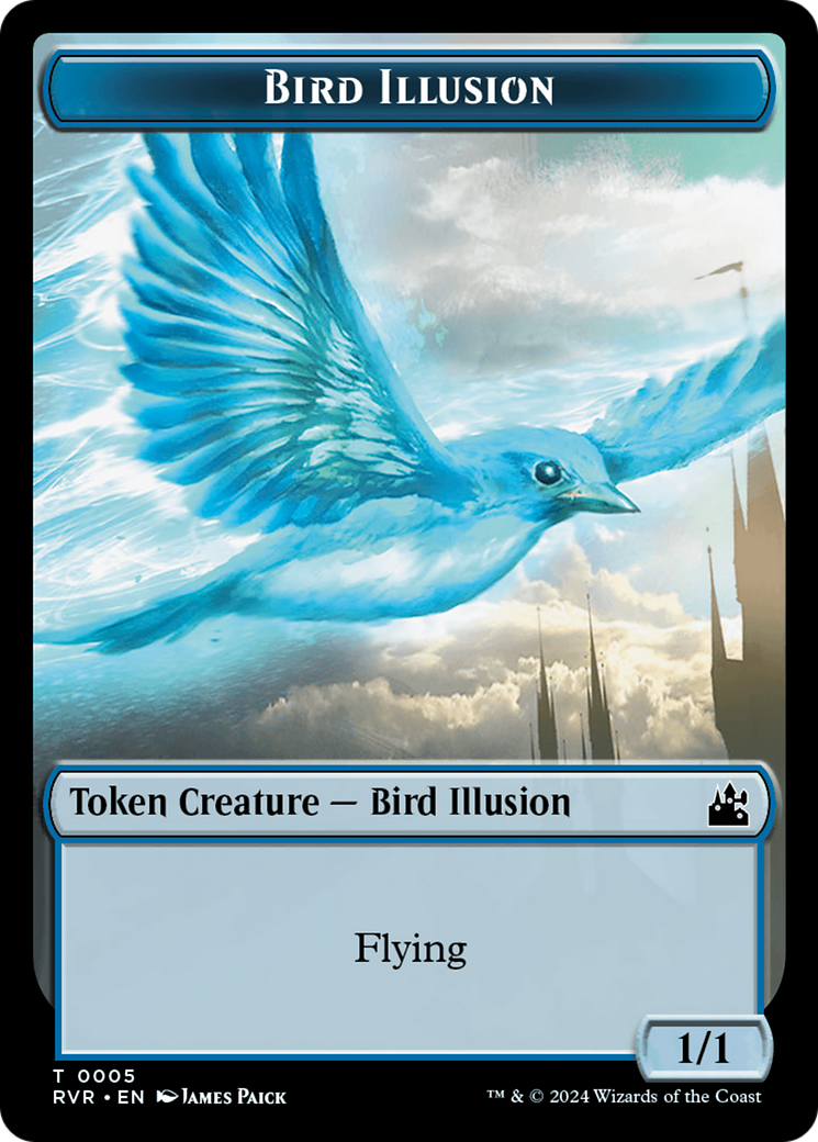 Bird Illusion Token [Ravnica Remastered Tokens] | Golgari Games