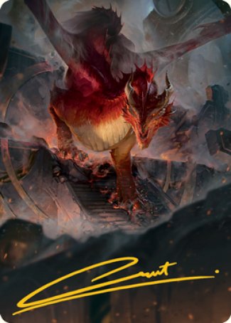 Red Dragon Art Card (Gold-Stamped Signature) [Dungeons & Dragons: Adventures in the Forgotten Realms Art Series] | Local Legends