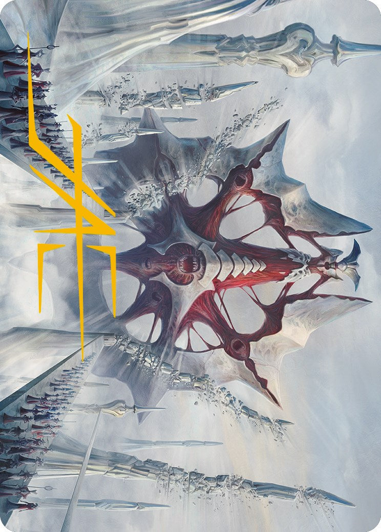 Mondrak, Glory Dominus Art Card (Gold-Stamped Signature) [Phyrexia: All Will Be One Art Series] | Local Legends