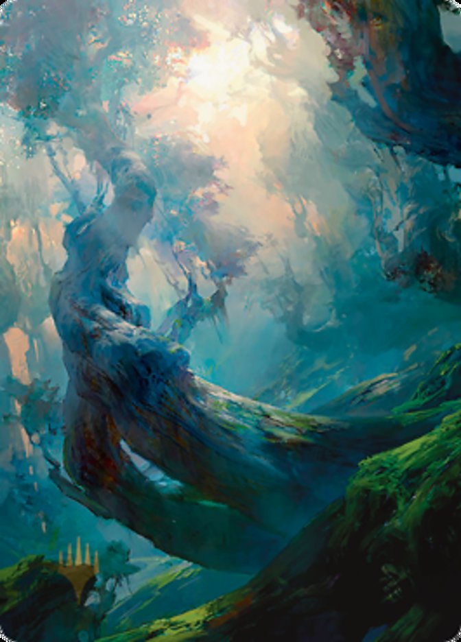 Forest 3 Art Card (Gold-Stamped Signature) [Zendikar Rising Art Series] | Golgari Games