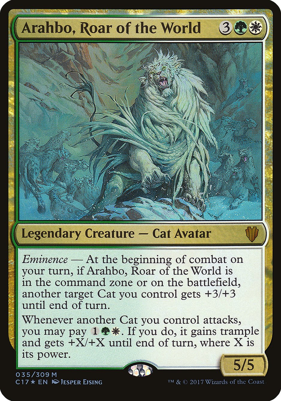 Arahbo, Roar of the World (Oversized) [Commander 2017 Oversized] | Golgari Games