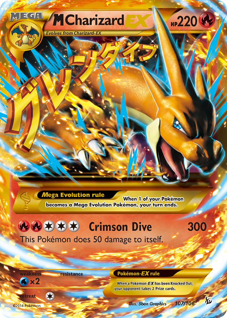 M Charizard EX (107/106) [XY: Flashfire] | Golgari Games