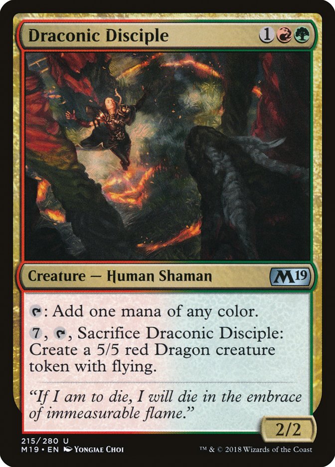 Draconic Disciple [Core Set 2019] | Golgari Games