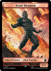 Soldier // Alien Warrior Double-Sided Token [Doctor Who Tokens] | Golgari Games