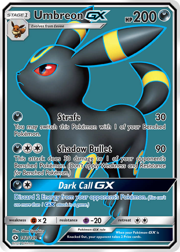 Umbreon GX (142/149) [Sun & Moon: Base Set] | Golgari Games