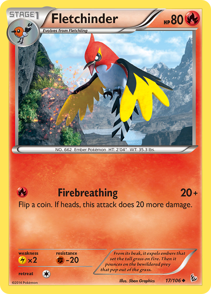 Fletchinder (17/106) [XY: Flashfire] | Golgari Games