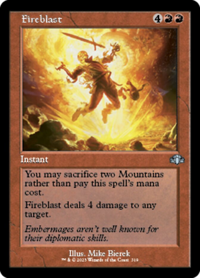 Fireblast (Retro) [Dominaria Remastered] | Local Legends