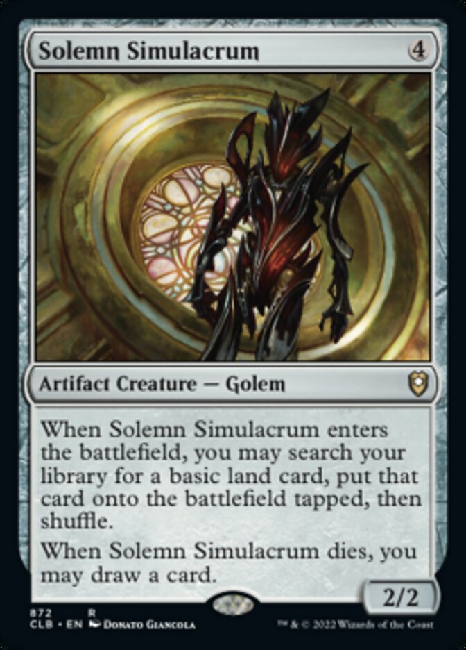 Solemn Simulacrum [Commander Legends: Battle for Baldur's Gate] | Local Legends
