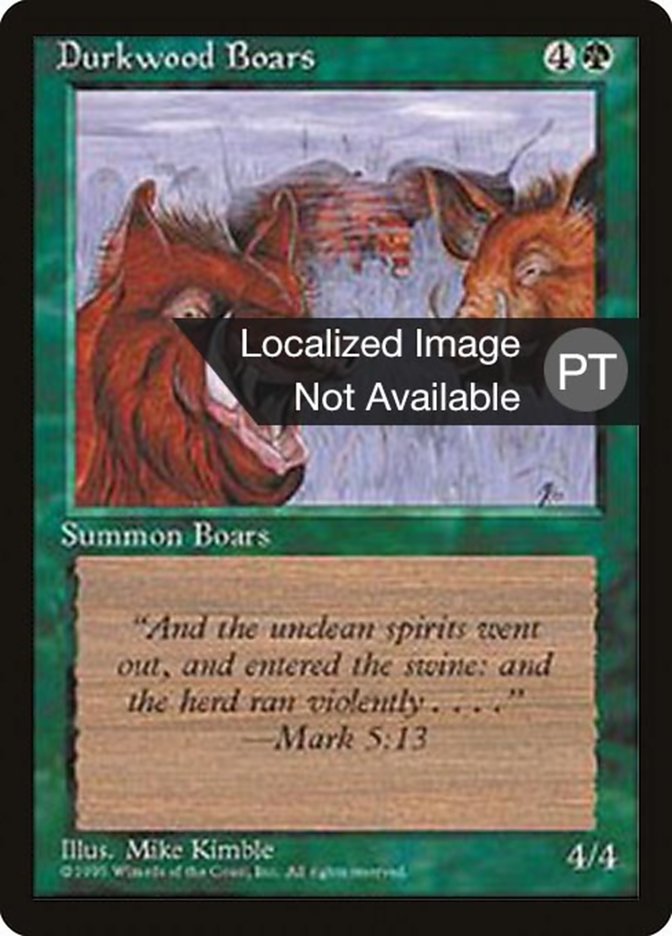 Durkwood Boars [Fourth Edition (Foreign Black Border)] | Golgari Games