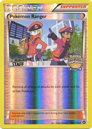 Pokemon Ranger (104/114) (Regional Championship Promo Staff) [XY: Steam Siege] | Golgari Games