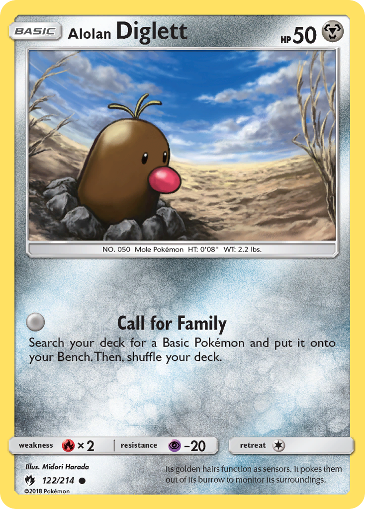 Alolan Diglett (122/214) [Sun & Moon: Lost Thunder] | Golgari Games